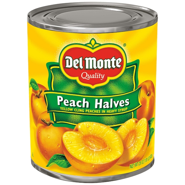 Del Monte Del Monte In Heavy Syrup Yellow Cling Half Peach 29 oz. Can, PK6 2000622